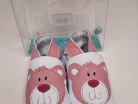 Chaussons en cuir 6-12 mois Teddy White/Baby Pink - photo 7