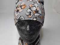 Set bonnet coton + col Ul&Ka - Goldie - photo 8
