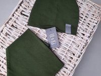 Set bonnet coton + scarf Ul&Ka - Kaki - photo 7