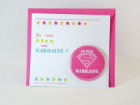 Carte badge - Tu veux être ma super marraine? - photo 10