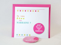 Carte badge - Tu veux être ma super marraine? - photo 12