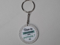 Porte clé beige - Veux tu devenir mon parrain? - photo 7