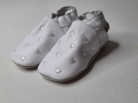 Chaussons en cuir Baby Dutch - White hearts - Taille L - photo 8