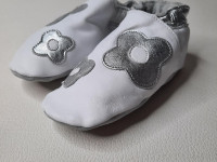 Chaussons en cuir - Flower white/silver - Taille L - photo 8