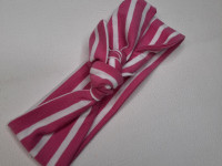 Bandeau Titot blanc ligné rose - photo 7