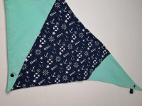 Grand foulard couleur marine et menthe - Boutique Toup'tibou - photo 7