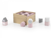 Cubes en bois Label label Shape sorting box - Pink - photo 7