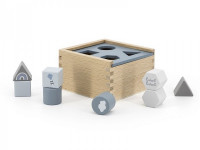 Cubes en bois Label label Shape sorting box - Blue - photo 8