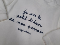 Pyjama phrase blanc - Je suis le petit trésor de mon parrain - photo 9