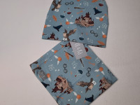 Set bonnet coton jersey + col - Harry blue UL&Ka - photo 8