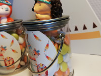 Pot avec couvercle + confetti + figurine + stickers et étiquette - photo 12