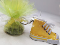 Basket jaune + dragées en tule - photo 7