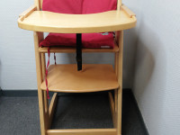 Chaise haute évolutive en bois + coussin de chaise - photo 7