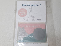 Lot de 5 cartes à gratter annonce sexe du bébé - Fille - photo 7