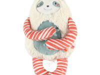 Doudou paresseux blanc et corail - photo 7