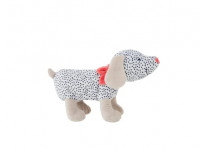 Grand chien 40cm blanc et rose - photo 7