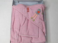Cape de bain + gant de toilette rose 95*95 cm - photo 9