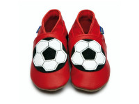Chaussons en cuir 0-6 mois - Football red - photo 8