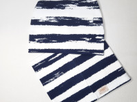 Set bonnet coton + col UL&Ka- Navy stripes - photo 8