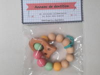 Anneau de dentition en silicone alimentaire et bois non traité Mod 9 - photo 7