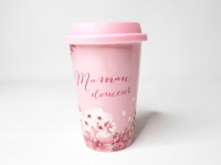 Mug avec coucercle en silicone rose - Maman douceur - photo 7