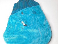 Petit sac de couchage turquoise 0-6mois - Boutique Toup'tibou - photo 7