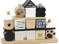 Blocs en bois empilables Label label Stacking blocks house - Black white - photo 7