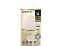 Biberon 150ml tétine forme ronde silicone débit S - Gold edition pink - photo 8