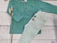 Pantalon Organic - Green chiné - Boutique Toup'tibou - photo 12