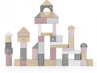 Label label Wooden blocks 50pcs pink - photo 7