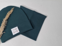 Set bonnet + col Bottle Green Line - Boutique Toup'tibou - photo 7