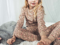 Pyjama 2pcs - Soft brown Flower - Boutique Toup'tibou - photo 9