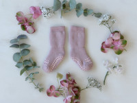 Chaussettes Antidérapantes Coton - Dusty Rose - photo 11