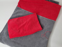 H. de couette + taie rouge et gris - photo 7
