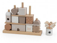 Blocs en bois empilables Label label Stacking blocks house - Nougat - photo 7