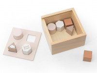 Cubes en bois Label label Shape sorting box - Nougat - photo 7