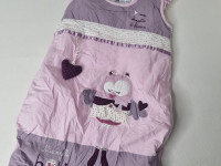 Petit sac de couchage parme et rose - photo 7