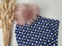 Set bonnet + col doublé hiver avec pompon- Kaleidoscope UL&KA - photo 7