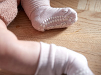 Chaussettes antidérapantes bambou - Soft Pink - photo 7