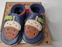 Chaussons en cuir Nutty navy - Boutique Toup'tibou - photo 7