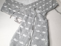 Tour de lit + petit sac de couchage gris à motifs - photo 7