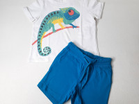 Ensemble 2pcs blanc et turquoise - Boutique Toup'tibou - photo 9