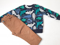 Ensemble 2pcs Sweat marine et Pantalon camel - photo 7