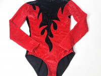 Maillot gym rouge et noir - Boutique Toup'tibou - photo 7