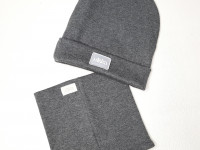 Set bonnet + col - Dark Grey Line - Boutique Toup'tibou - photo 8