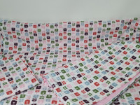 3pcs couverture + h. de couette et taie blanc motif rose - photo 7