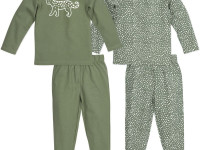 Lot de 2 pyjamas vert forêt - photo 7