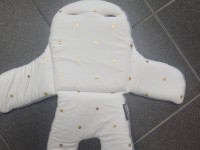 Coussin pour chaise haute blanc à pois - photo 7
