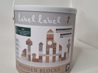 Label label Wooden blocks 50pcs nougat - photo 7