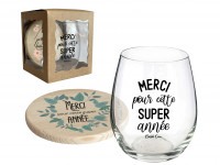 Verre et dessous de verre - Merci pour cette super année feuillage - photo 7